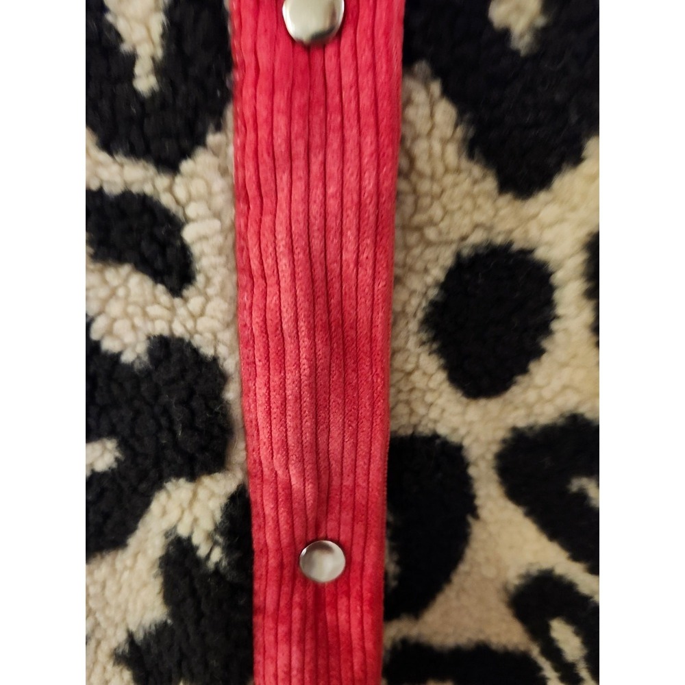 Boutique Animal Print Sherpa Shacket Women's Size Large Camel, Hot Pink, Black - Picture 3 of 11